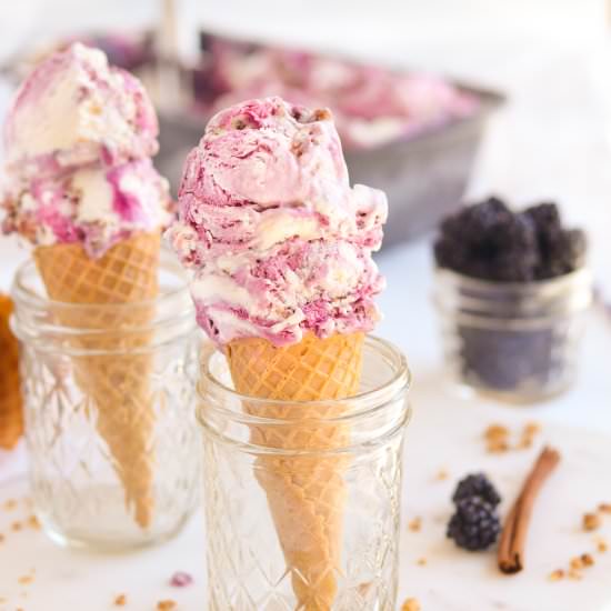 Blackberry Crisp Ice Cream - Recipe photo by A baJillian Recipes