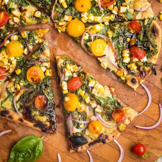 No Yeast Flatbread Pizza Recipe - Recipe photo by Debra Klein