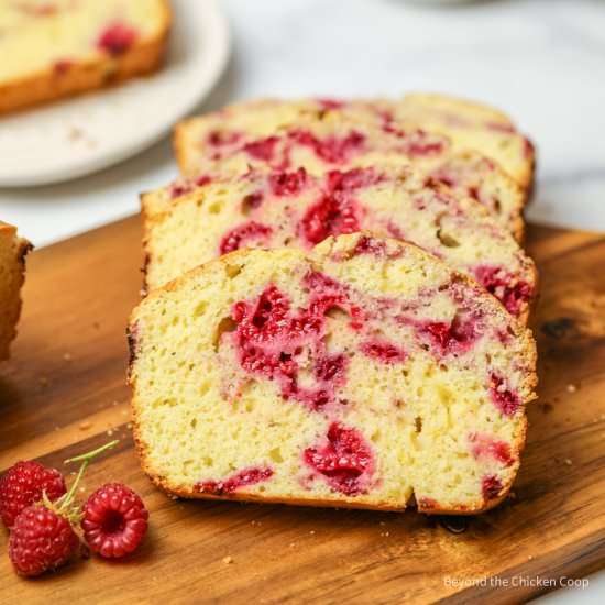Raspberry Bread - Recipe photo by BeyondtheCoop