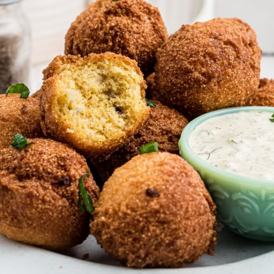 Southern Hush Puppies - Recipe photo by thecaglediaries