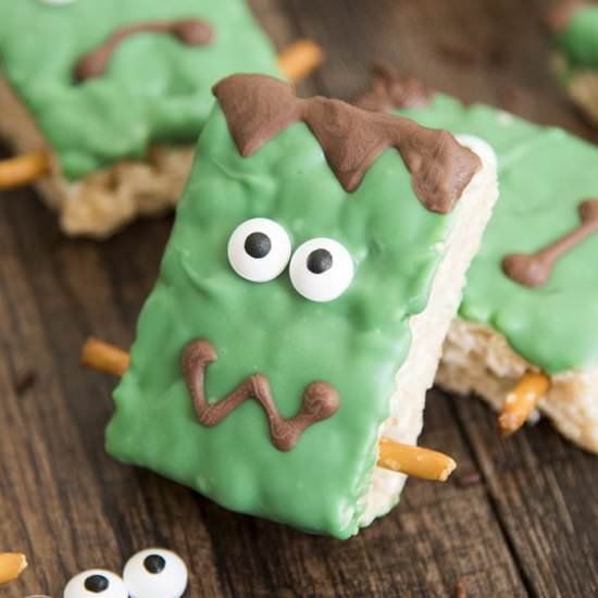 Frankenstein Rice Krispie Treats - Recipe photo by like mother like daughter