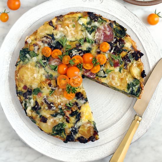 Chard and Potato Frittata - Recipe photo by twoofakindcooks
