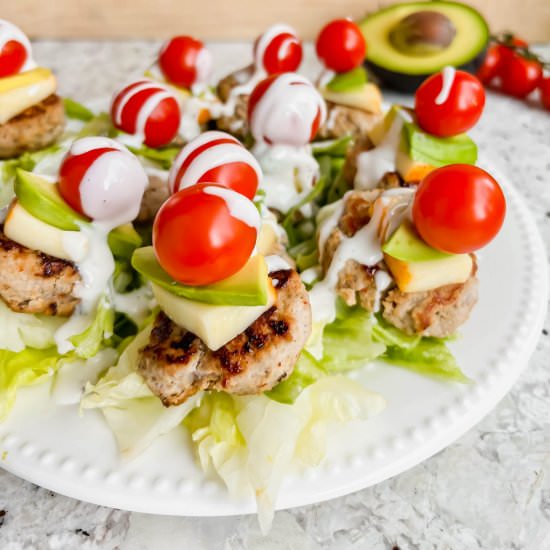 Mini Burger Skewers - Recipe photo by apaigeofpositivity