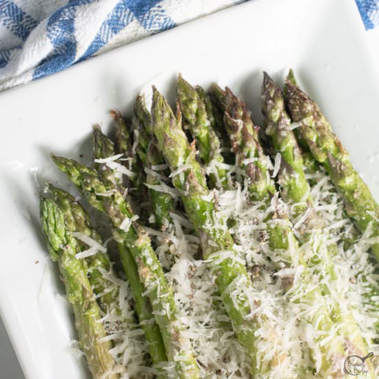Air Fryer Asparagus Parmesan - Recipe photo by biscuitsandburlap