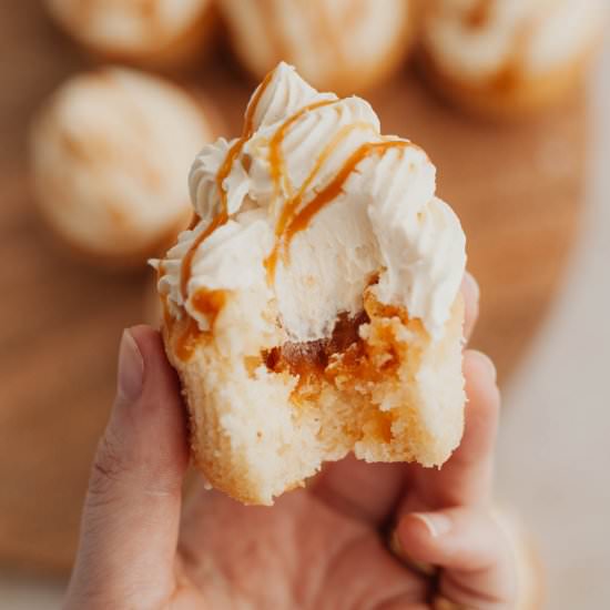 Caramel Filled Cupcakes - Recipe photo by alpineella