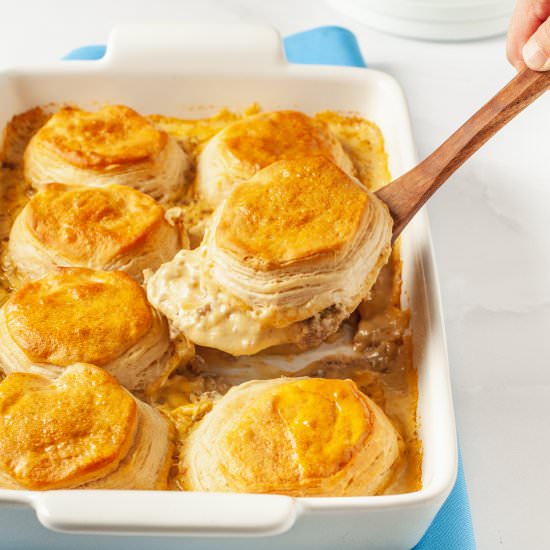 Biscuits and Gravy Casserole - Recipe photo by AllThingsMamma
