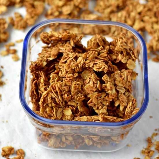 Cinnamon Granola (gluten free) - Recipe photo by Flavor Walk