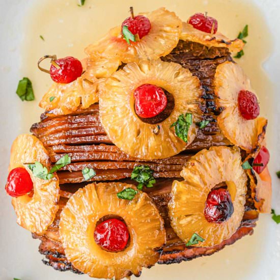Pineapple Honey Glazed Ham - Recipe photo by ToSimplyInspire