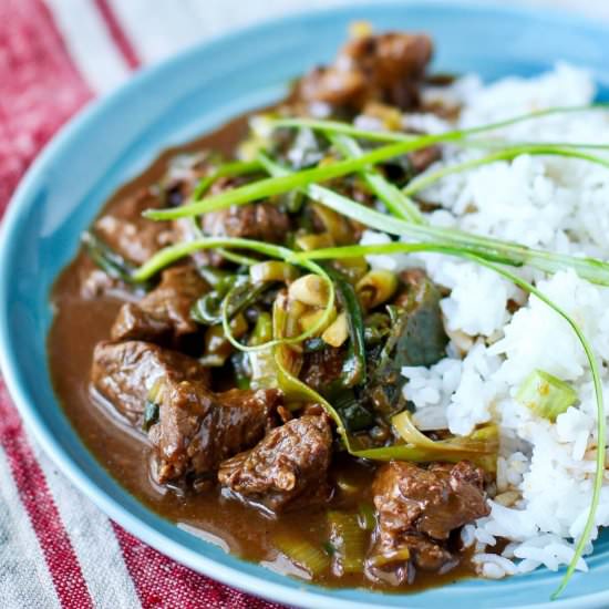 Stir-Fried Mongolian Lamb - Recipe photo by karenskitchenstories