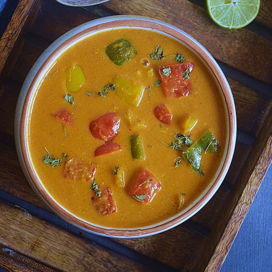 Capsicum Butter Masala - Recipe photo by Sharmila Kingsly