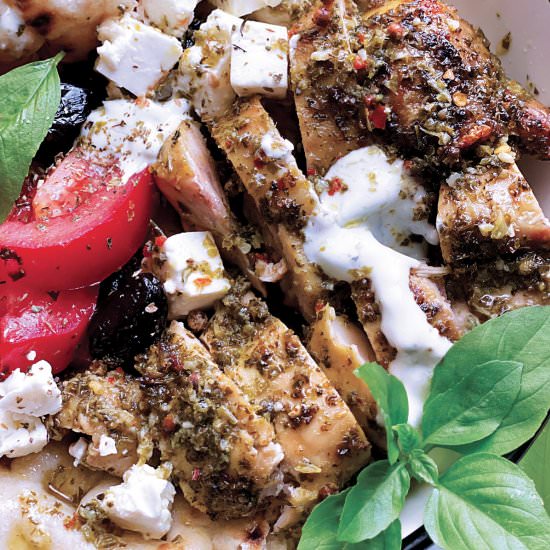 Herb Roasted Chicken Thighs - Recipe photo by The Greek Foodie