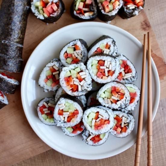Super Simple Homemade Sushi - Recipe photo by theconscientiouseater