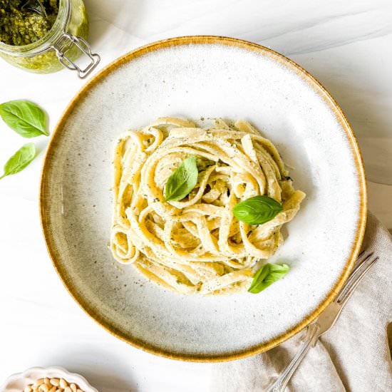 Ricotta pesto pasta - Recipe photo by Low Histamine Kitchen