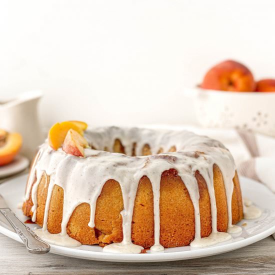 Peach Cobbler Pound Cake - Recipe photo by live to sweet