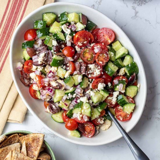 Mediterranean Cucumber Tomato Salad - Recipe photo by Chef Molly