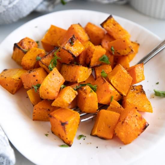 Air Fryer Butternut Squash - Recipe photo by theforkedspoon