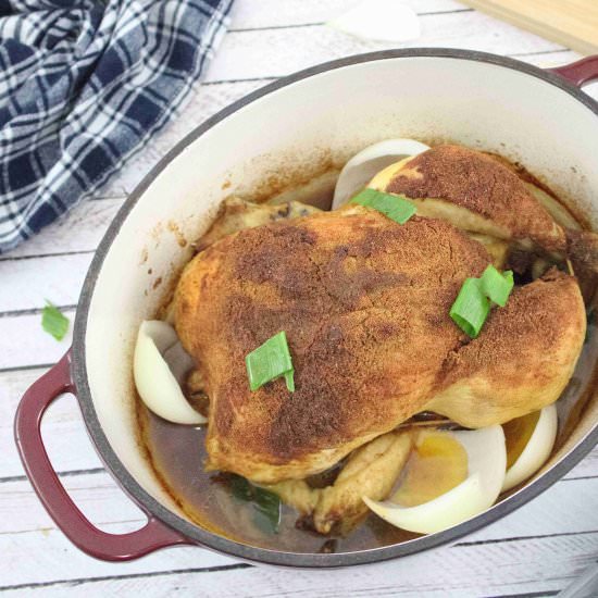 Juicy Dutch Oven Whole Chicken - Recipe photo by Fitasamamabear