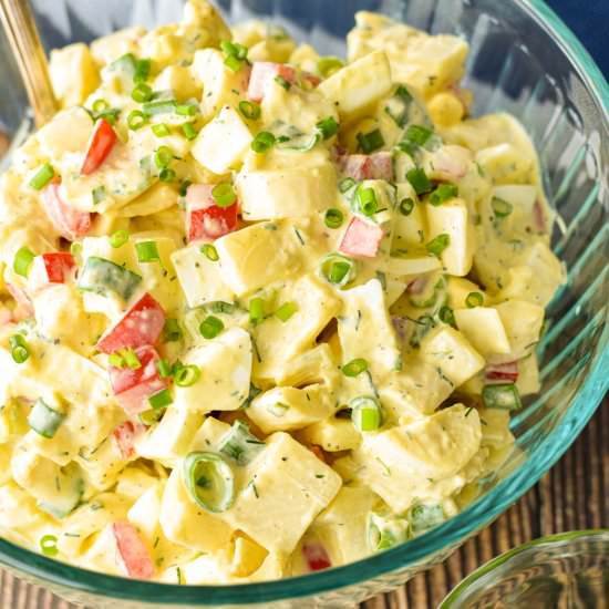Low FODMAP Fauxtato Salad - Recipe photo by goodnomshoney