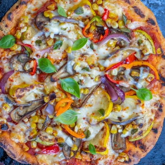 grilled veggie pizza - Recipe photo by a zest for life
