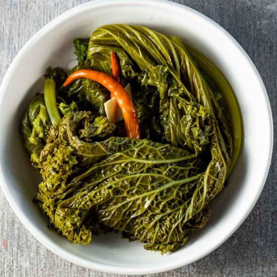 Chinese Pickled Mustard Greens - Recipe photo by Went Here 8 This