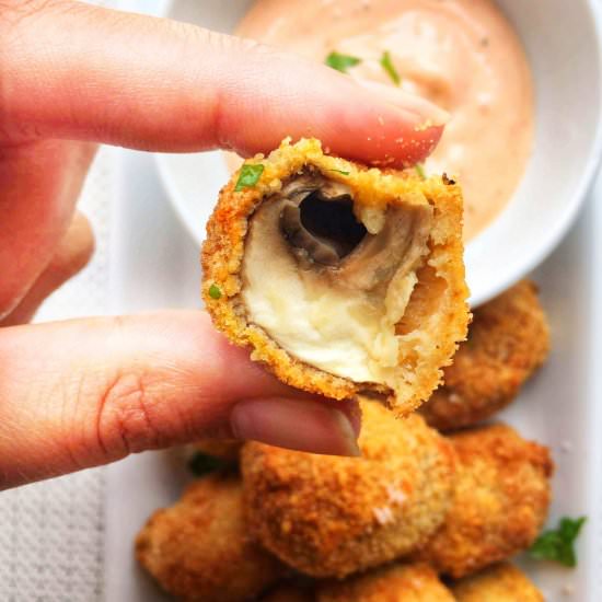 Air Fryer Breaded Mushrooms - Recipe photo by The Bella Vita