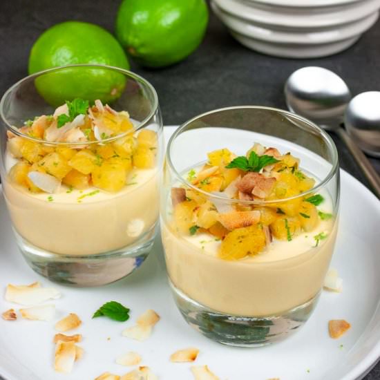 Pina Colada Coconut Panna Cotta - Recipe photo by Rad Foodie