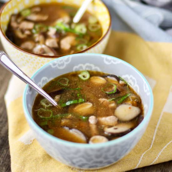 Hot and Sour Soup with Pork - Recipe photo by karenskitchenstories