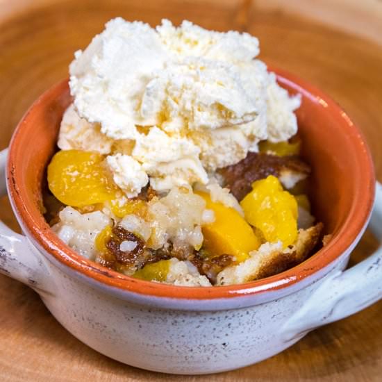 Bisquick Peach Cobbler - Recipe photo by tamararay