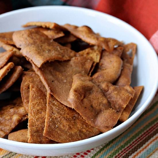 Garlic and Sea Salt Pita Chips - Recipe photo by karenskitchenstories
