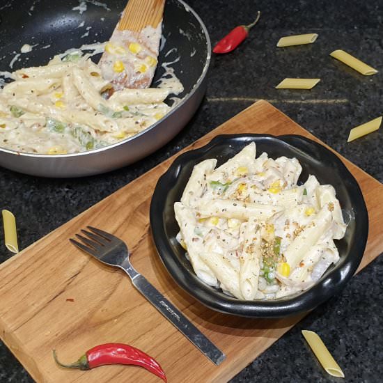 White Sauce Pasta Recipe - Recipe photo by Deeksha