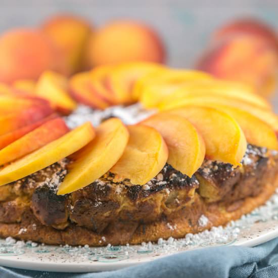 Peach French Toast Casserole - Recipe photo by bunsenburnerbakery