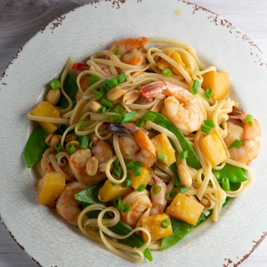 Pineapple Shrimp Noodles - Recipe photo by Framed Cooks