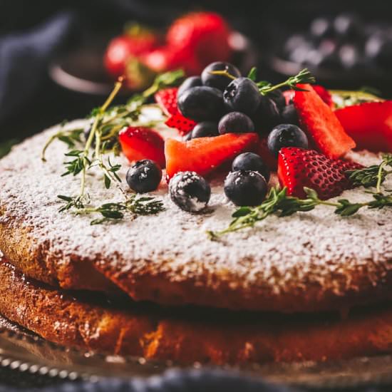 Gluten Free Lemon Cake with Berries - Recipe photo by whensaltyandsweetunite.com