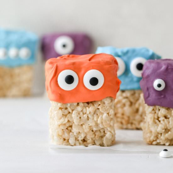 Rice Crispy Treat Monsters - Recipe photo by farmflavor
