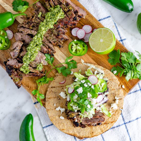Keto Chimichurri Steak Fajitas - Recipe photo by YummyForAdam2
