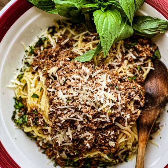 Bison Bolognese - Recipe photo by Open Plate Anthropology