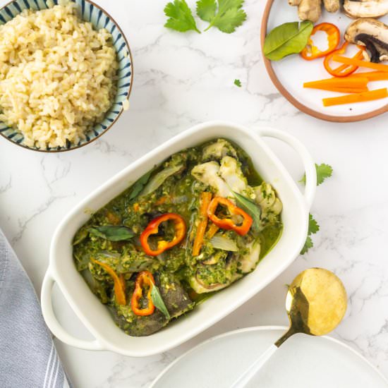 Thai Green Fish Curry - Recipe photo by fitsianfoodlife