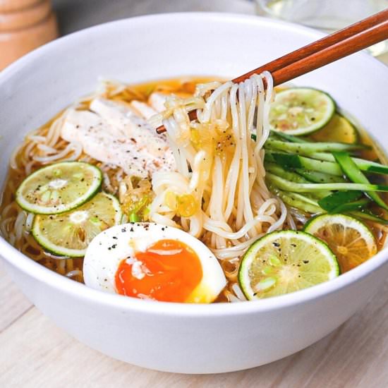 Chicken Somen Noodle Soup - Recipe photo by Sudachi Recipes