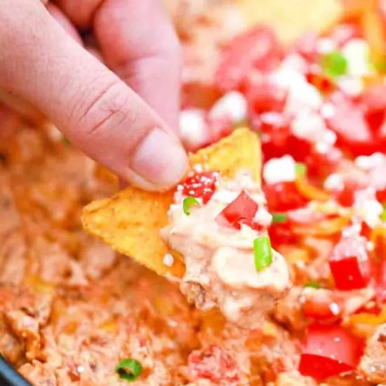 Queso Dip - Recipe photo by peasandpeonies
