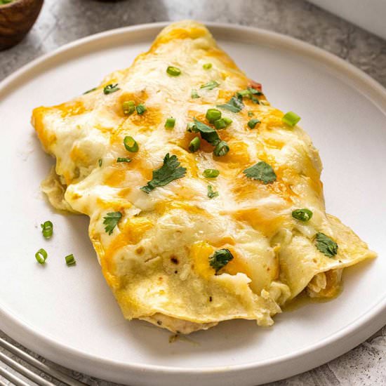 Green Chili Chicken Enchiladas - Recipe photo by Jessica Gavin