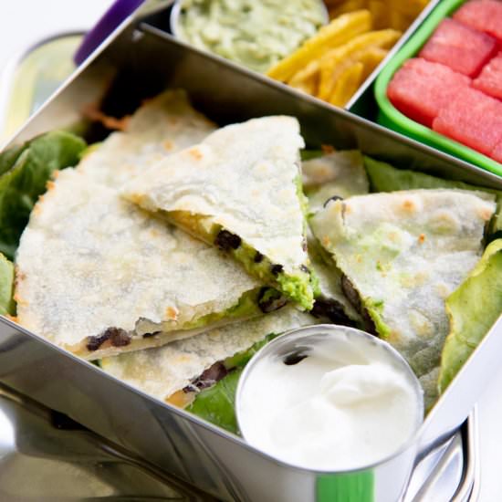 Avocado Black Bean Quesadilla - Recipe photo by wholefully
