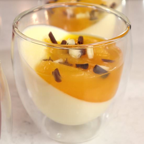 Creamy panna cotta with orage syrup - Recipe photo by HubbyInTheKitchen