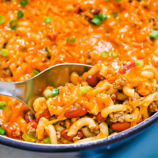 Turkey Chili Mac - Recipe photo by Family Food on the Table