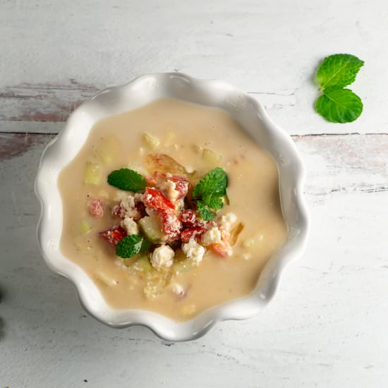 Chilled Hummus Soup! - Recipe photo by Framed Cooks