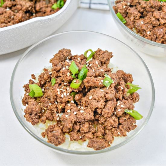 KETO KOREAN BEEF BOWL - Recipe photo by Stylish Cravings