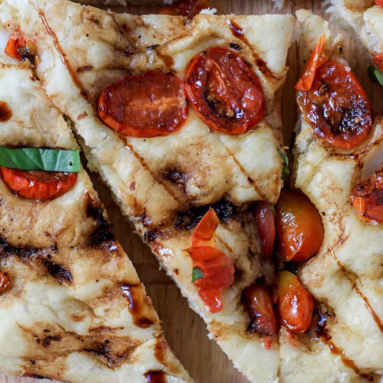 Focaccia with Marinated Tomatoes - Recipe photo by My Life After Dairy