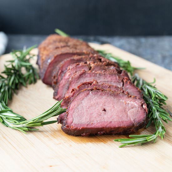 Smoked Venison Backstrap - Recipe photo by BinkysCulinaryCarnival