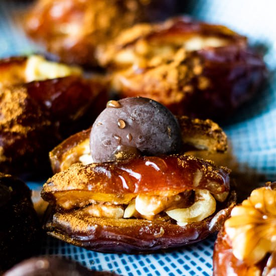 Walnut Stuffed Dates - Recipe photo by LifesLittleSweets