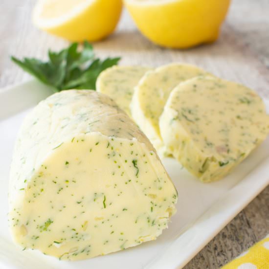 Lemon Dill Compound Butter - Recipe photo by For the Love of Cooking