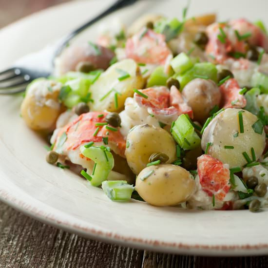 Lobster Potato Salad! - Recipe photo by Framed Cooks